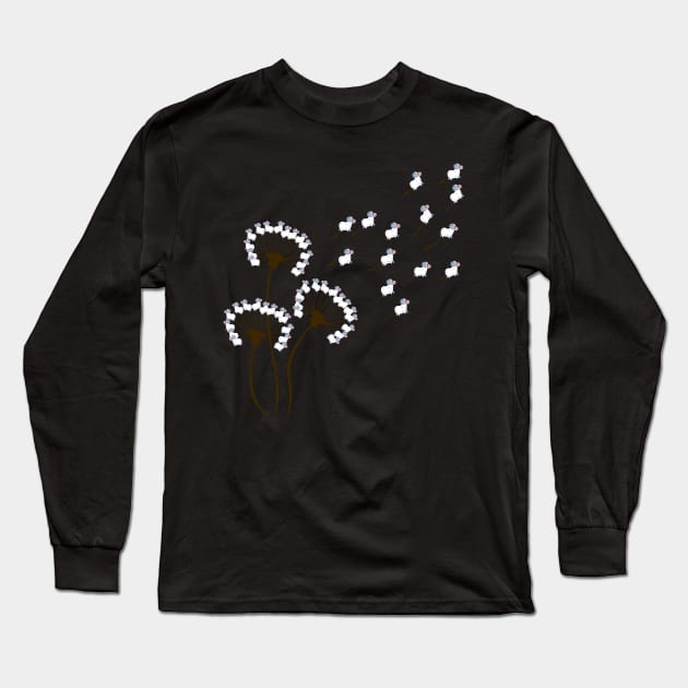 Aries Zodiac Shirt Dandelion Aries Zodiac Lover Long Sleeve T-Shirt by Nikkyta